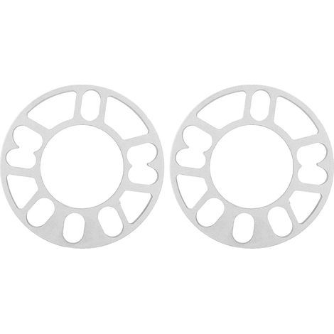 2Pcs Épaisseurs en alliage d'aluminium 10mm pour roues, entretoises universelles compatibles 4/5 trous (1/4)