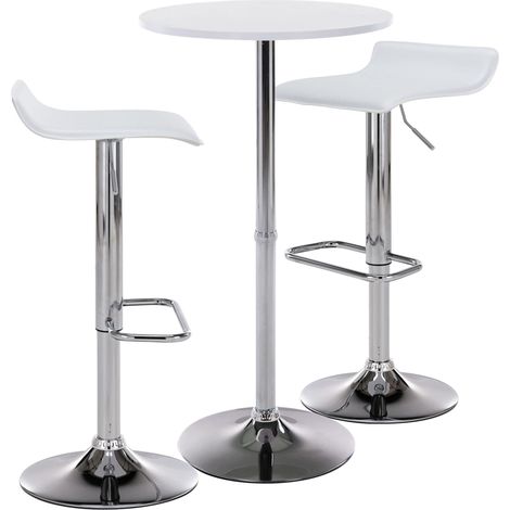 2er Bartisch Set Esberg weiß