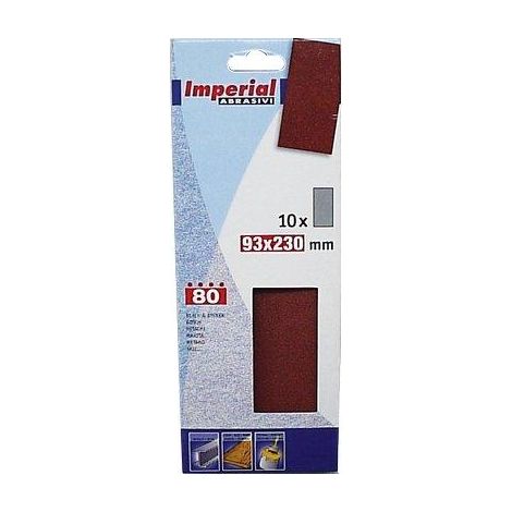 CARTA ABRASIVA A FOGLI IMPERIAL - GRANA 180 MM 93X230 CF=PZ 10- 4 confezioni