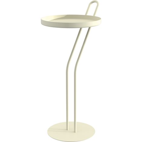 Sellette Angula Métal 52x25 cm Ø23 cm Beige Louis Moulin (1/3)