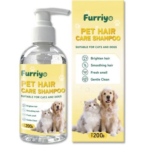 FURRIYO Haustiershampoo, geeignet für Katzen und Hunde, reinigt, pflegt, macht das Fell weich und hinterlässt einen angenehmen Duft. (1/5)