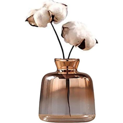 Vase en verre créatif orné d'un motif de corde, style antique avec finition électroplaquée, idéal pour les fêtes de fin d'année au bureau, décoration polyvalente en verre épais (1/5)