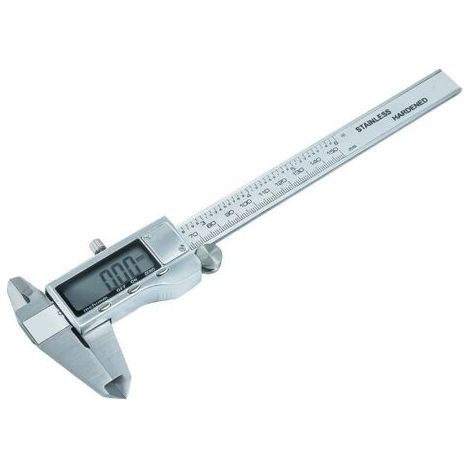 Pied A Coulisse Étrier électronique Numérique Vernier, avec écran LCD Extra-Large et Conversion de 100 150 200,300 mm/métrique/de Fraction, Acier Inoxydable