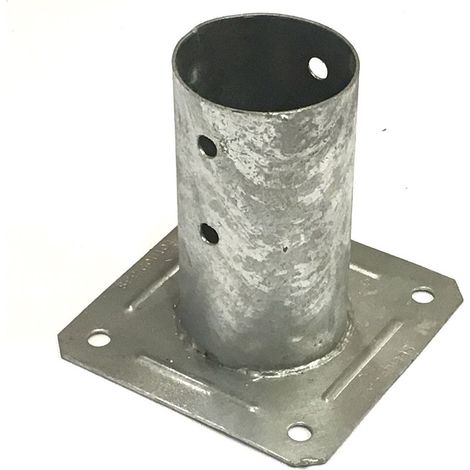 Staffa a terra a Bicchiere 12 cm Palo Rotondo Porta Pilastro Pergole in Legno - Opzioni 2 Staffe