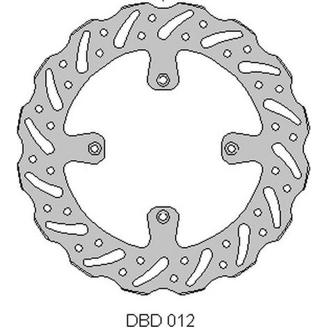 DISCO DE FRENO DELANTERO DELTA BRAKING KAWASAKI KX 125 '89-'02, KX 250 '89-'02, WAVE (250X100X3MM) (4X6,5MM) (NG1761,NG137)