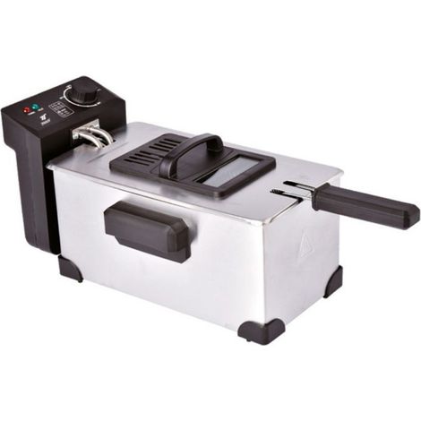 Friteuse Thulos 3 litres Friteuse électrique 2000 W avec thermostat réglable Friteuse en acier inoxydable (1/5)