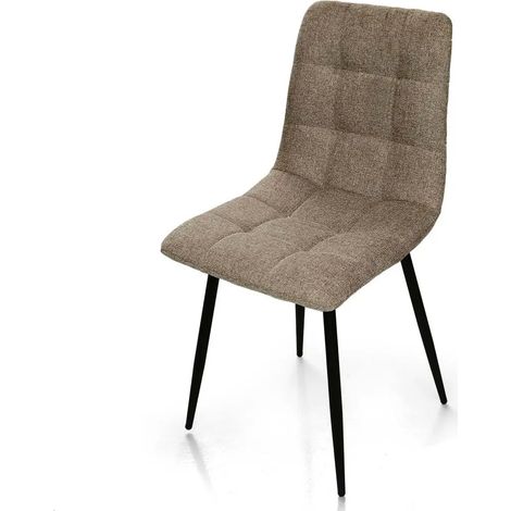 Set mit 4 braunen gepolsterten Stühlen 44x55x88