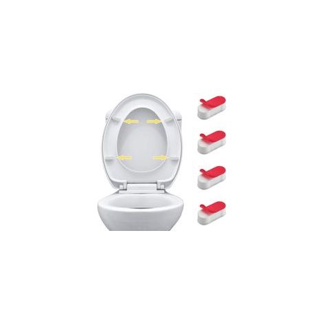 Butoirs de siège de toilette (lot de 4) - Butées universelles pour couvercle de WC (1/5)