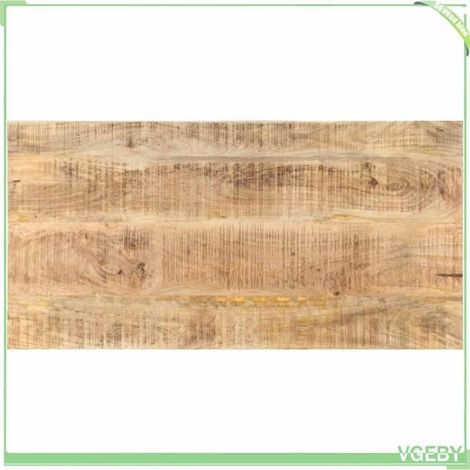 Dessus de table en bois de manguier massif 100×60 cm, ép. 25–27 mm — finition vernie industrielle (1/5)