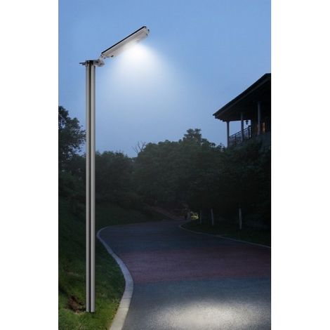 Eclairage solaire extérieur intelligent, panneau 8W intégré, led 960 lumens blan (1/5)