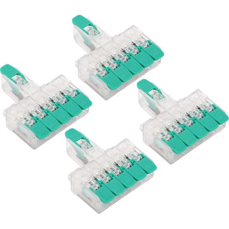 Connecteur de fil d'épissure électrique 1 en 5 sorties, 10 pièces, câble d'épissure de câblage rapide 41A 450V (1/5)