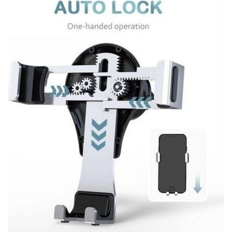 Support téléphone pour tableau de bord - Verrouillage par gravité stable Installation facile en un clic - Véhicule automobile (1/5)