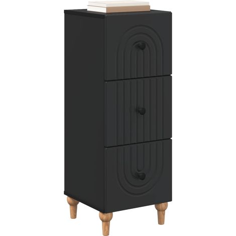 Maison Exclusive - Mobile con Cassetti Nero 33 x 34,5 x 90 cm Legno ingegnerizzato