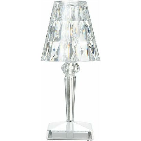 Diamond Crystal Table Lamp, Bedside Night Light for Bedroom Atmosphere, Adjustable Temperature/Brightness, No Battery Required, USB Charging - No battery, USB type (1/5)
