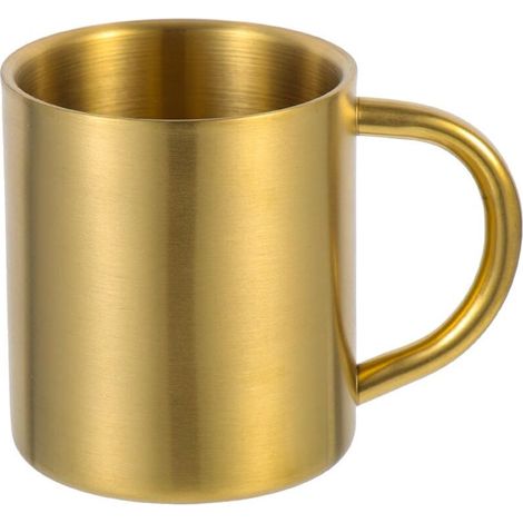 1 tasse en acier inoxydable, double paroi, 200 ml, poignée ergonomique, sans plastique ni plomb, pour café thé maison bureau plein air (1/5)