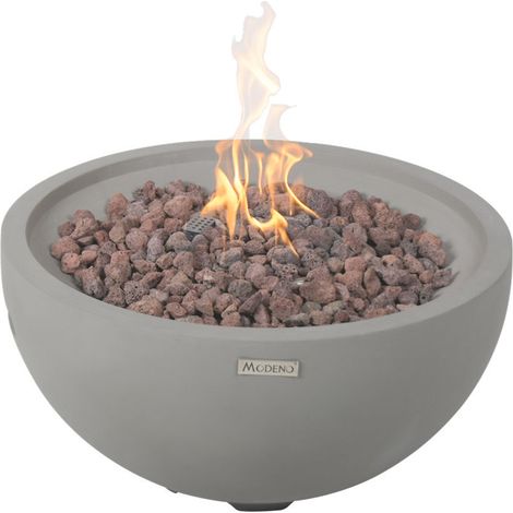 NANTUCKET Gas-Feuertisch aus Glasfaserbeton D67x35 cm betongrau