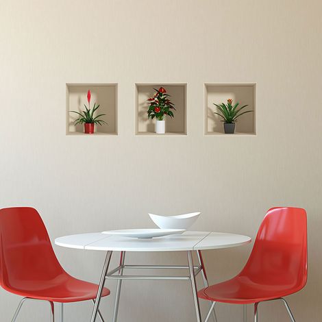 Sticker effet 3D Plantes exotiques 30 x 90 cm (1/5)