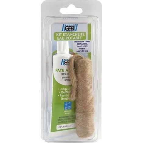 Kit de sellado para agua potable Geb, 50 ml, junta de sellado de 18 g, pasta de relleno - Geb