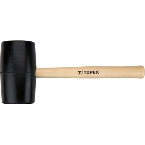 Martello di gomma da 72 mm/900 g, manico in legno