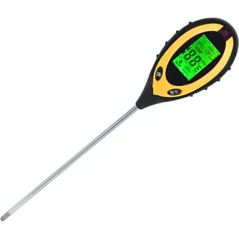 4-in-1 Soil Tester: Temperature, Light, Humidity and pH – Ideal for Family Gardens, Orchards, Rice and Vegetables (1/4)
