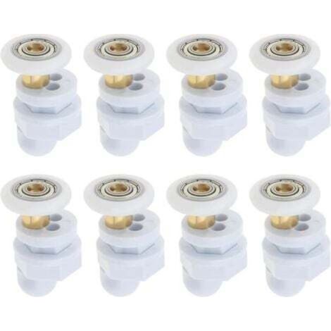 rulli per porta doccia da 23 mm, pulegge per porta scorrevole in vetro del bagno, ruote di ricambio ultra silenziose, diametro 23 mm per porta doccia e bagno turco.
