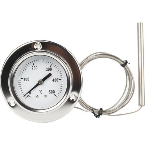 thermomètre 0-500° Inox pour fours à pizza, barbecue, fours à bois, etc. - thermomètre 0-500° Inox pour fours à pizza, barbecue, fours à bois, etc. (1/5)