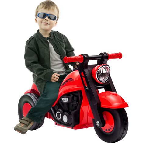 Rutschauto, Motorrad-Design, Musik und Seifenblasen, für 2-5 Jahre, Rot