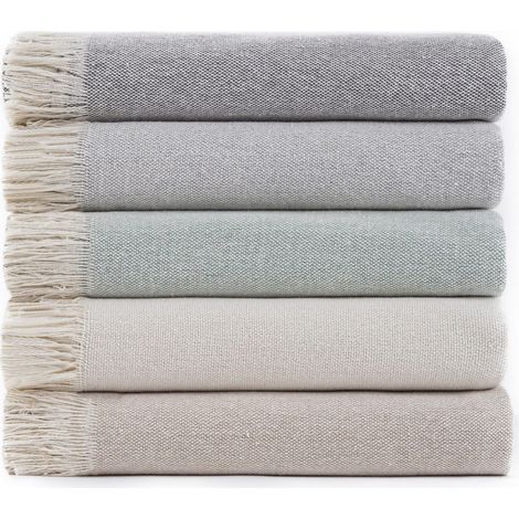 Todocama, Copriletto multiuso per divano, coperta in pile, plaid per letto, copriletto, prodotto in Spagna, in tinta unita (180 x 260 cm, beige sabbia)