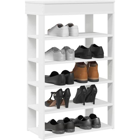Schuhregal Weiß 60x30x98 cm Holzwerkstoff