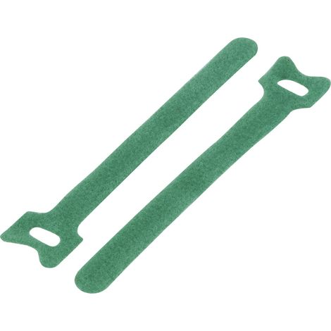 TRU COMPONENTS   Klettkabelbinder zum Bündeln Haft- und Flauschteil (L x B) 150 mm x 12 mm Grün 20 S