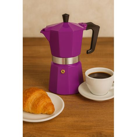 Caffettiera italiana - PEZZETTI - ITALEXPRESS - Alluminio - 6 tazze - Lila