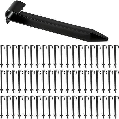 Lot de 60 piquets d'ancrage pour tuyau d'arrosage - Longueur : 15,5 cm - Diamètre : 25 mm - Piquet d'ancrage au sol - Pour support de tuyau, irrigation goutte à goutte, grilles de pelouse/pelouse (1/5)