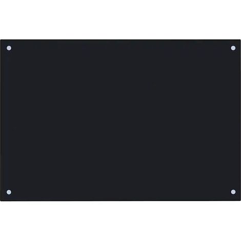 Protector antisalpicaduras para cocina 90 x 60 cm de vidrio templado negro 020046348 (1/5)