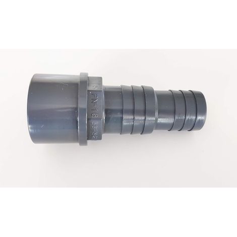 Interplast – Réduction conique cannelé 50mm Male vers 38mm PVC – Raccord sous pression PN16 – Applications piscine et arrosage (1/2)
