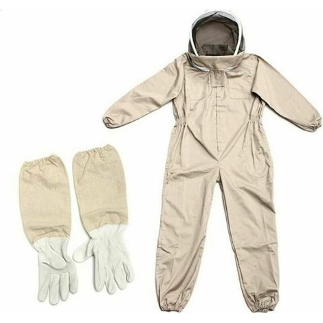 Attrezzatura professionale per apicoltura XL, comprendente abbigliamento da apicoltore con velo autoportante e guanti lunghi...DEBUNS (1/5)