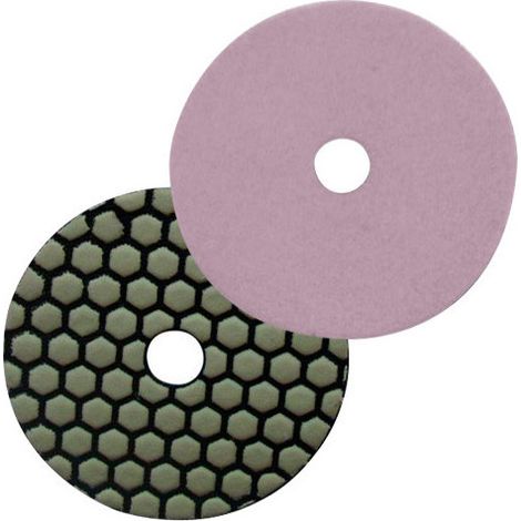 Pad de polissage diamanté à sec auto-agrippant D.100 mm x Gr. 3000 - Granit, marbre, pierre naturelle - Diamwood (1/2)