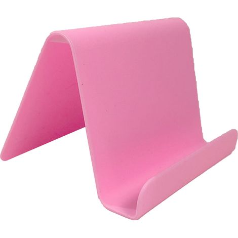 Support téléphone portable en plastique antidérapant stable résistant à l'usure portable durable pour bureau maison voiture rose (1/2)