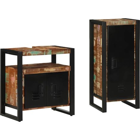 Maison Exclusive - Badezimmermöbel-Set mit Regal 2 pcs Massives u