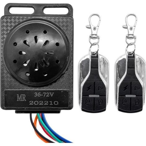 Alarme antivol vélo, alarme moto, système d'alarme antivol sécurité moto - antivol scooter électrique, protection antivol tricycle, moto électrique (1/4)