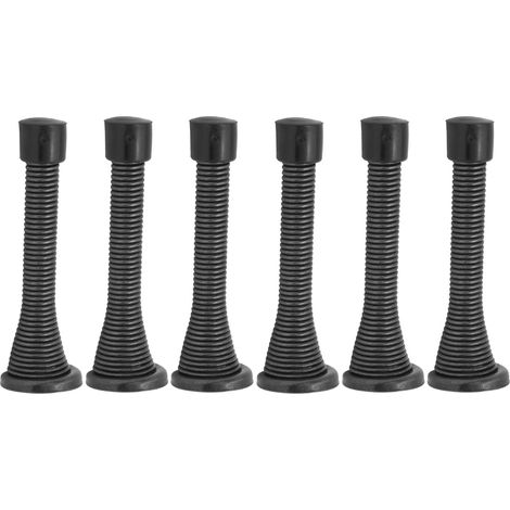 Flexibler Türstopper aus Stahlfeder, 7,6 cm (3 Zoll), 6er-Packung, mattschwarz (1/4)