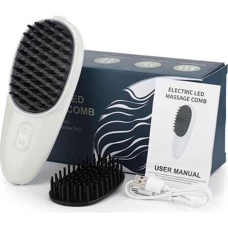 Peigne de massage électrique avec fonction de luminothérapie, thérapie IPL vibrante pour favoriser la pousse des cheveux. (1/4)