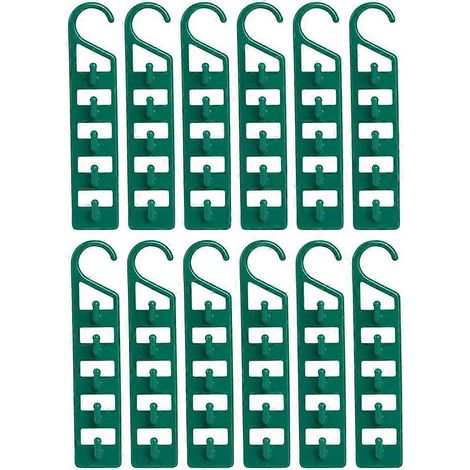 Cintres gain de place pour vêtements, lot de 12 cintres multi-espaces pour placards (1/5)