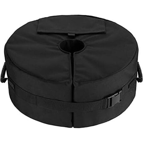 Sac de lestage pour parasol, 46x15 cm, base circulaire amovible avec sable – Pour parasols jardin, terrasse, balcon, transportable, stable par vent modéré, alternative bases pierre (1/3)
