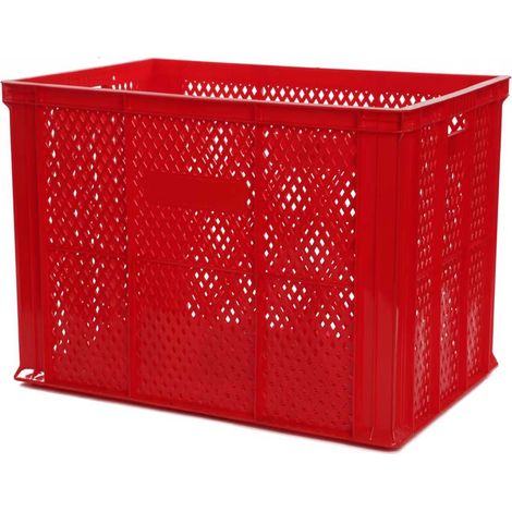 Bac EUROBOX Ajouré - 600X400XH420- Rouge - Matériel CHR Pro