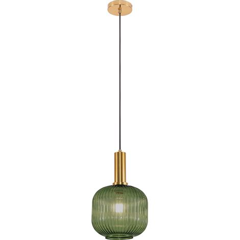 Lampada da soffitto vintage - Lampada a sospensione in cristallo - Amelia Verde