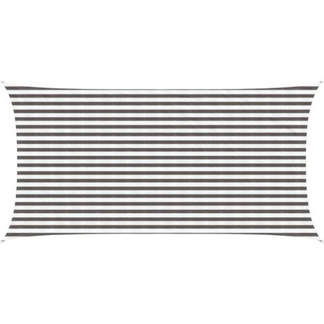 Voile d'ombrage gris clair et blanche, 2,5 x 4,5 mètres, en PEHD (1/5)