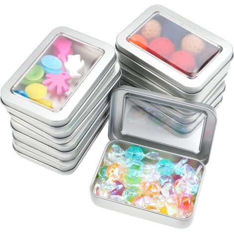 10 pièces Rectangulaire Métal Vide,88x60x18mm Petite Boite Metal,Boîte Métallique avec Couvercle,Boite Metallique,Portable Boîtes Rectangulaires Métal,Mini Boite,pour Epices,Perles,pièces,Bonbo (1/5)