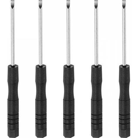 Mini Tournevis à fente, 2,0mm Tête plate pour Montre Lunettes Métal Boucle Électronique Réparation, 5Pcs (1/5)