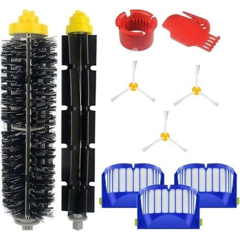Kit Accessoires Pièces Rechange Rouleau Brosse Filtre Aspirateur Robot Série 600 650 651 660 671 690 692 694 697 698 (1/4)