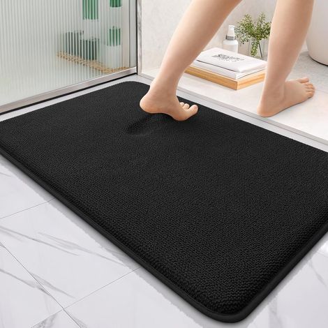 1 Tapis de bain, mousse à mémoire de forme, antidérapant, absorbant, velours, 60x90 cm, salle de bain (1/5)
